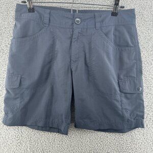 Columbia Women's Cloverdale Cargo Shorts Omni-Shade UPF 50 Size 8 Gray Blue